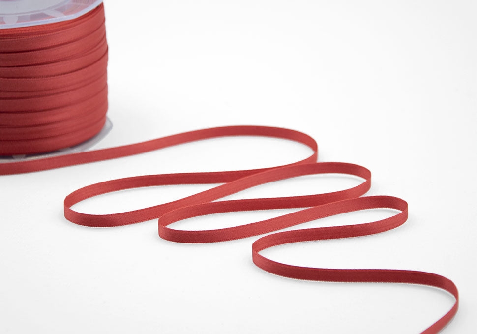 doppio raso 6 mm rosso corallo