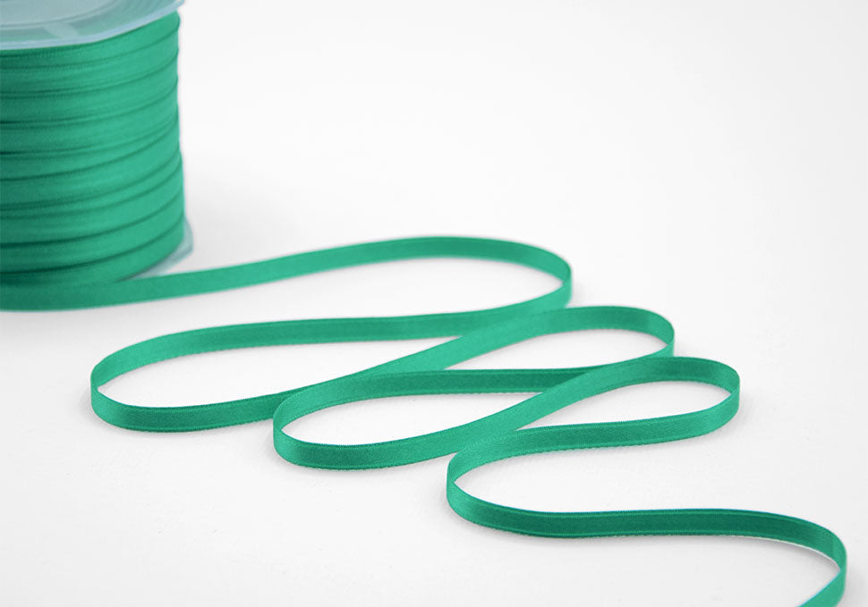 doppio raso 6 mm verde smeraldo