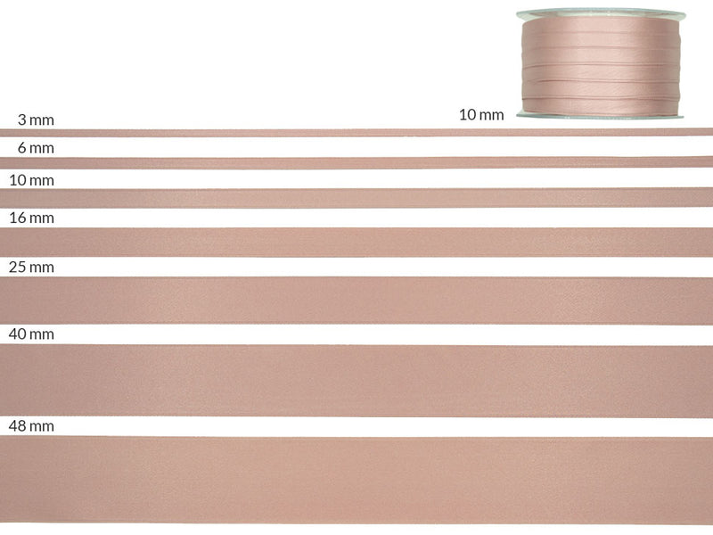 Satin Double Face 10mm sauge