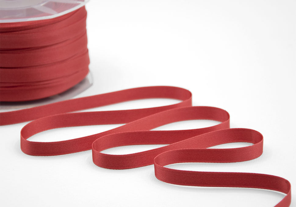 doppio raso 10 mm rosso corallo