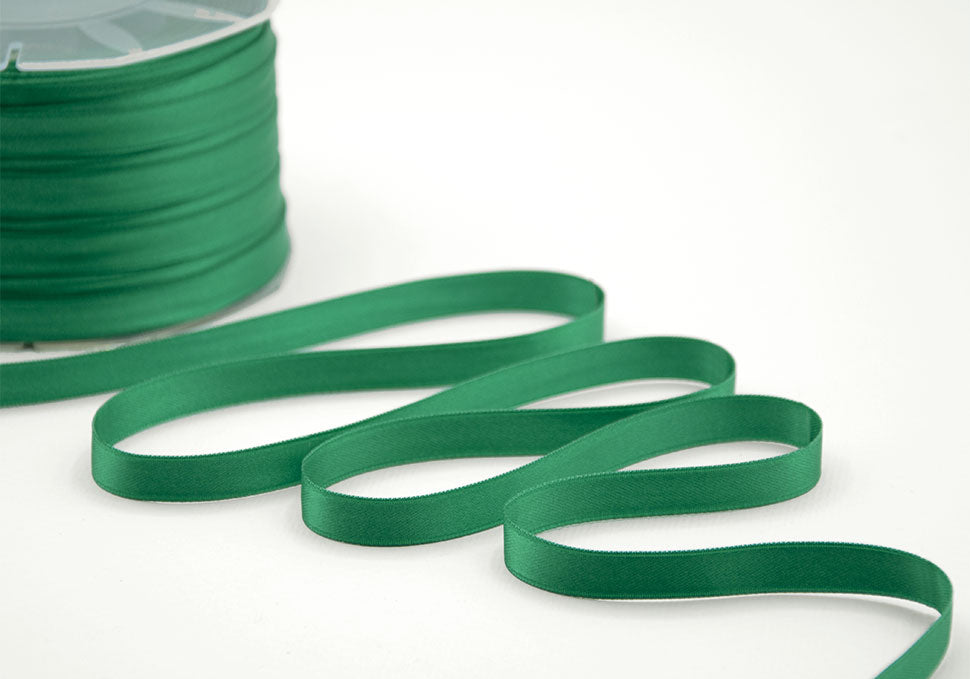 doppio raso 10 mm verde smeraldo