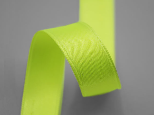 Double Satin 10mm Fluorescent Yellow Fluo