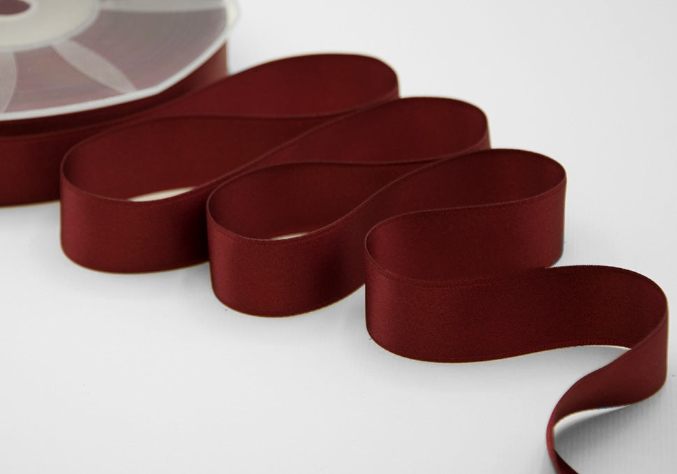 doppio raso 25 mm bordeaux