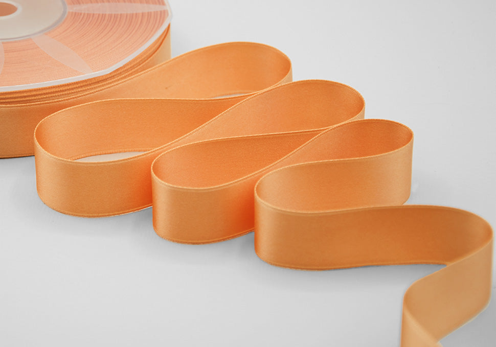 doppio raso 25 mm arancio albicocca