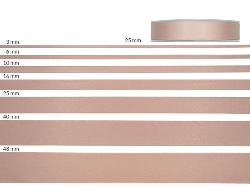 Double Satin 25mm baby pink