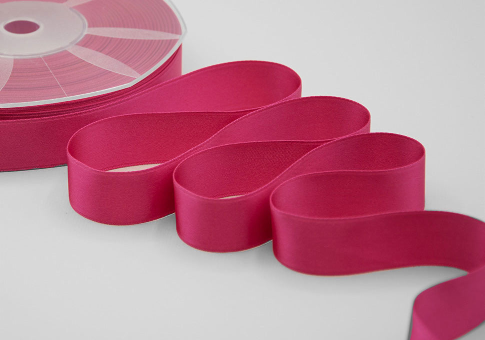 doppio raso 25 mm fuxia peonia
