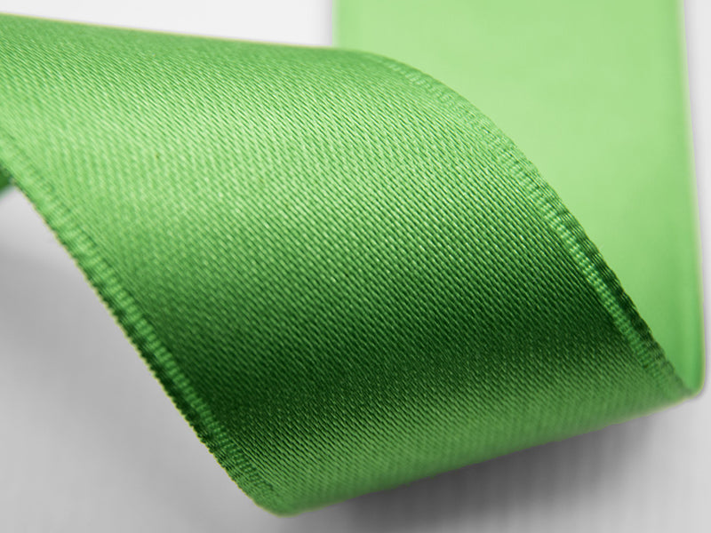 Double Satin 25mm green flag