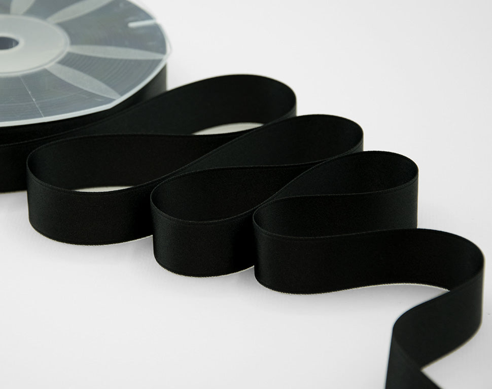 doppio raso 25 mm nero