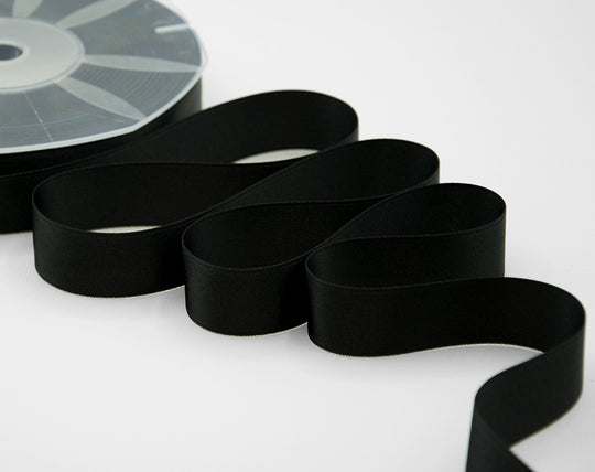 doppio raso 25 mm nero
