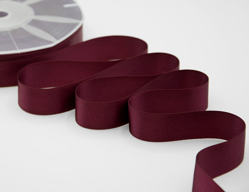 Double Satin 25mm dark burgundy