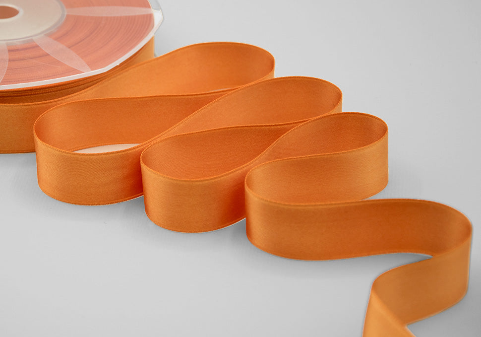 doppio raso 25 mm arancio pesca