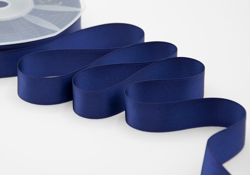 doppio raso 25 mm blu scuro