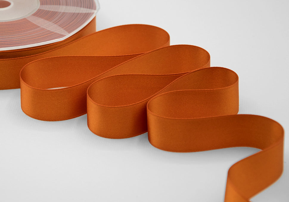 doppio raso 25 mm arancio scuro