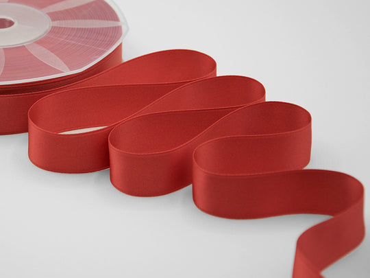 doppio raso 25 mm rosso corallo