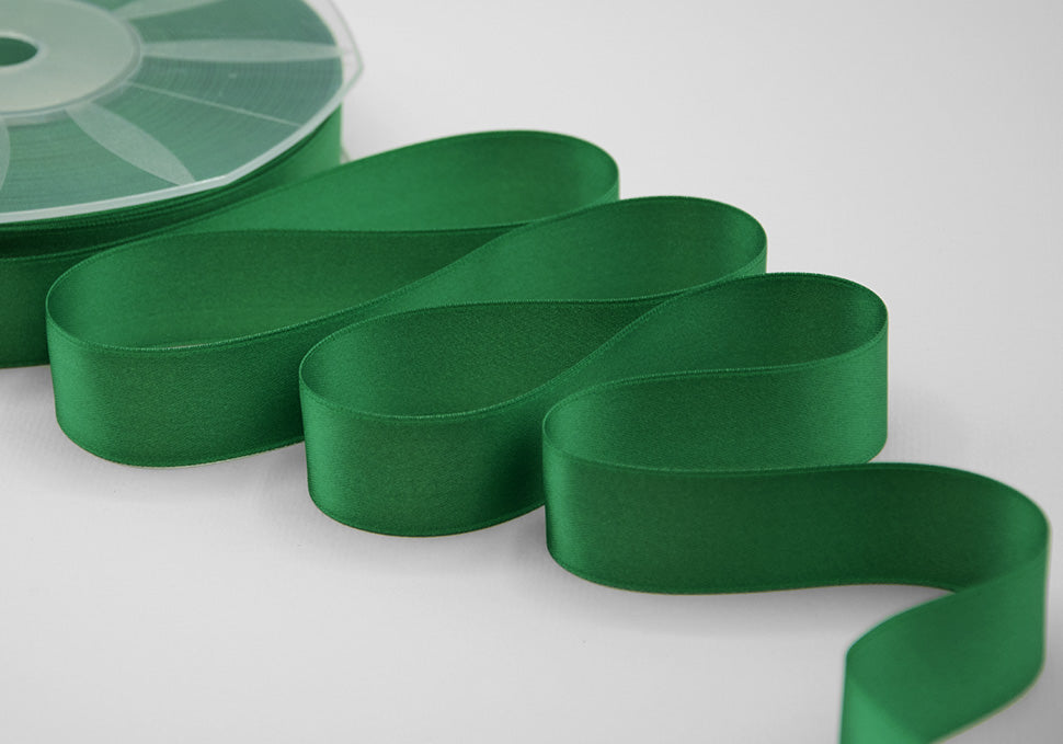 doppio raso 25 mm verde smeraldo