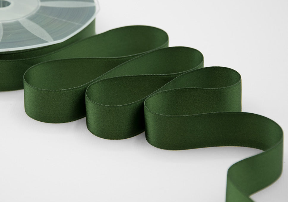 doppio raso 25 mm verde inglese
