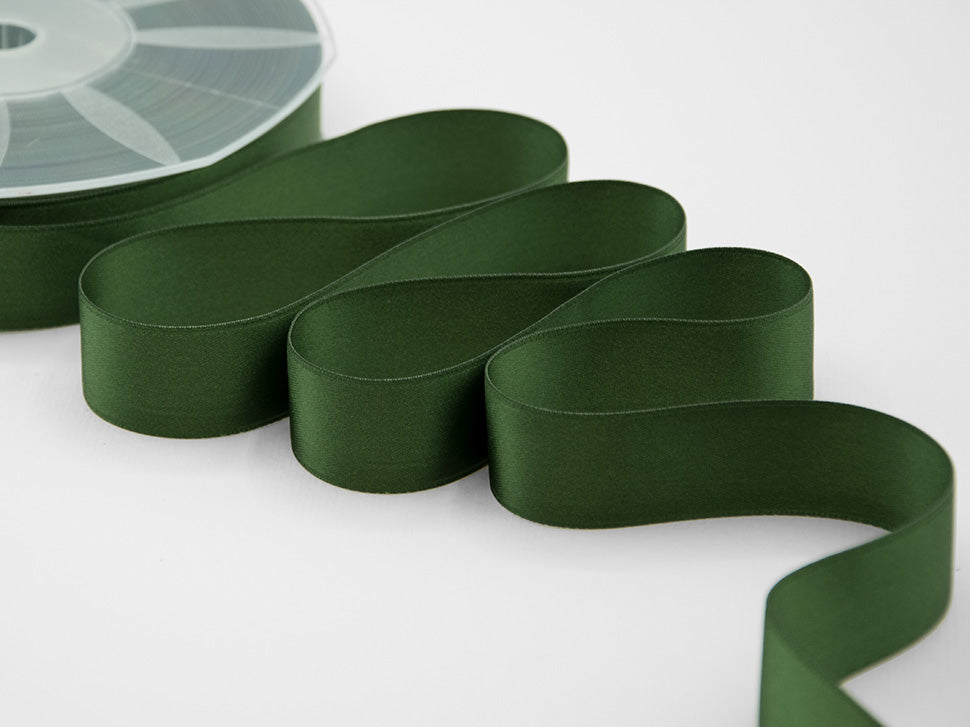 doppio raso 25 mm verde inglese