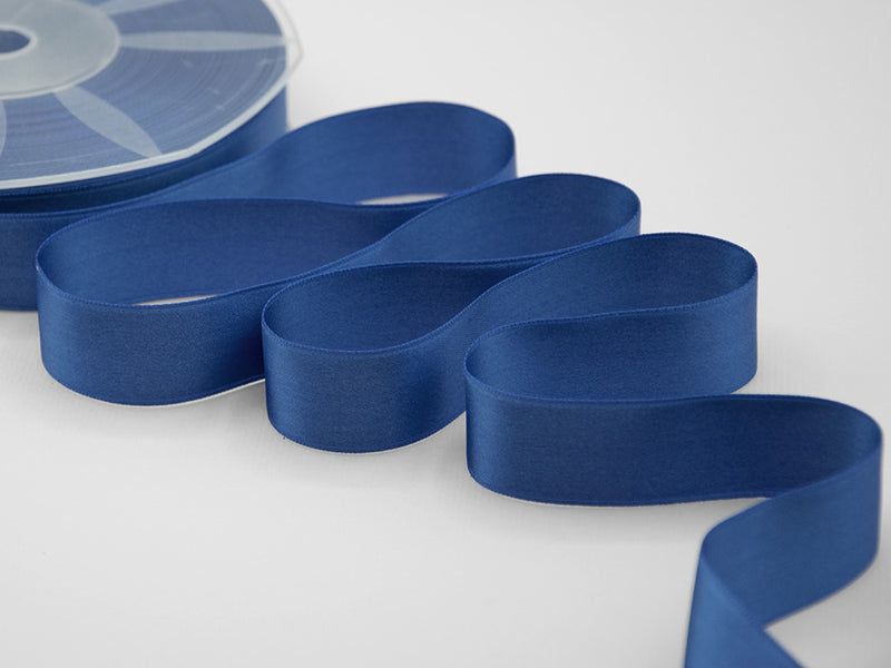 Double Satin 25mm bleu chine