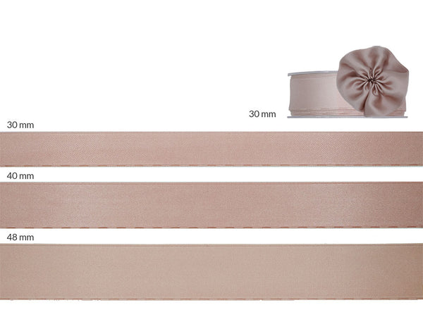 Double satin 30mm Light salmon side tie