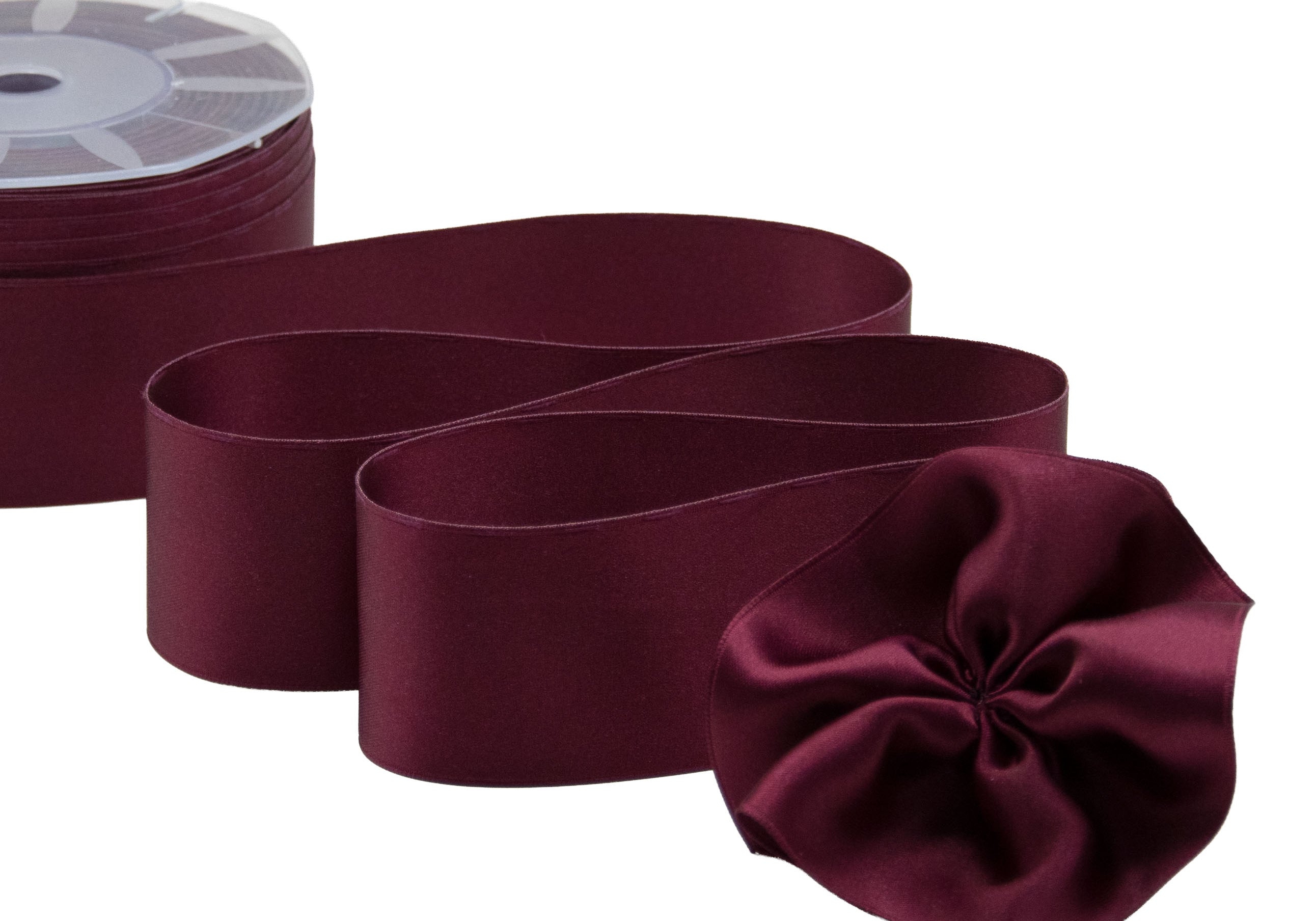 doppio raso tirante laterale 30 mm bordeaux scuro