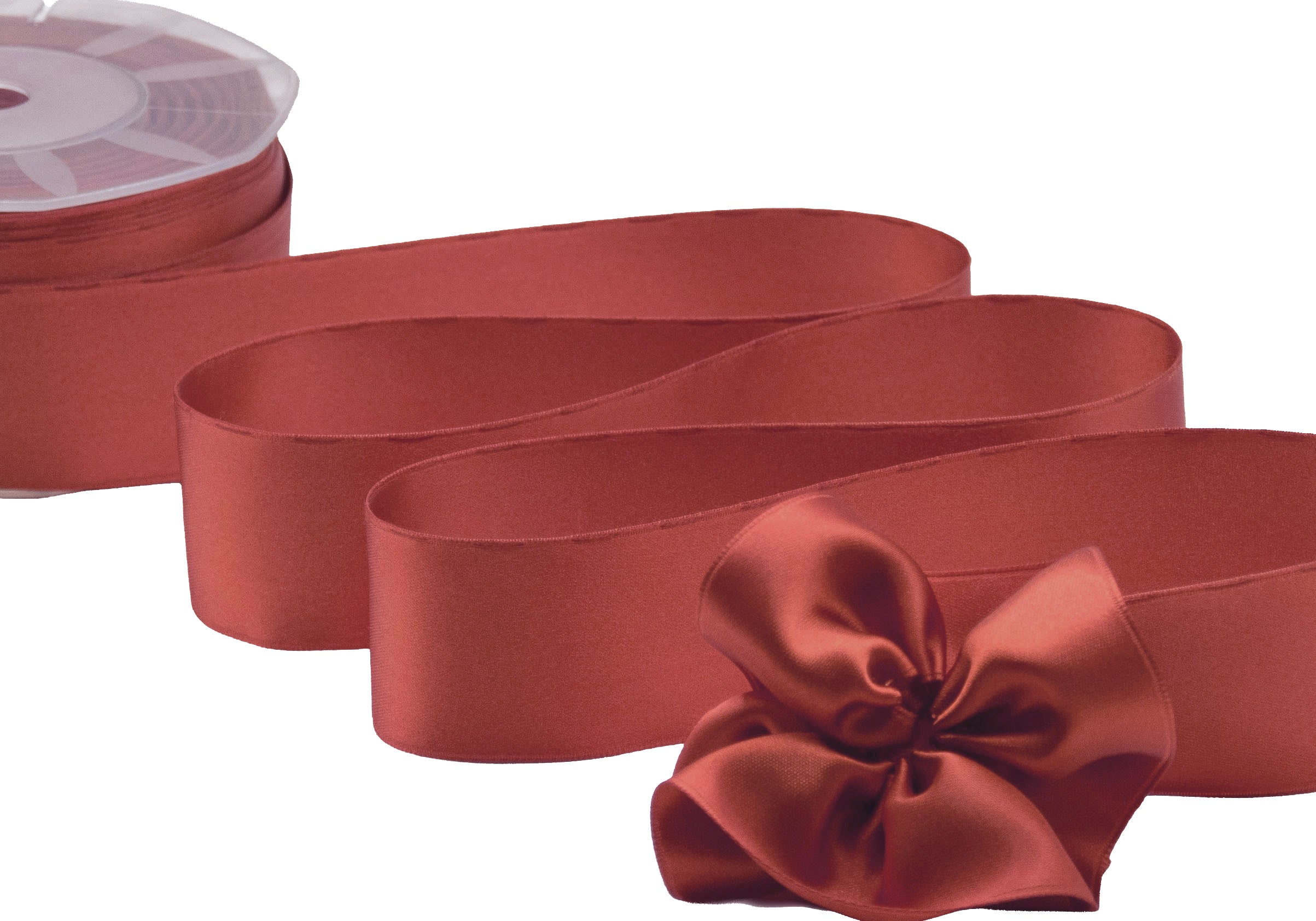 doppio raso tirante laterale 30 mm rosso corallo