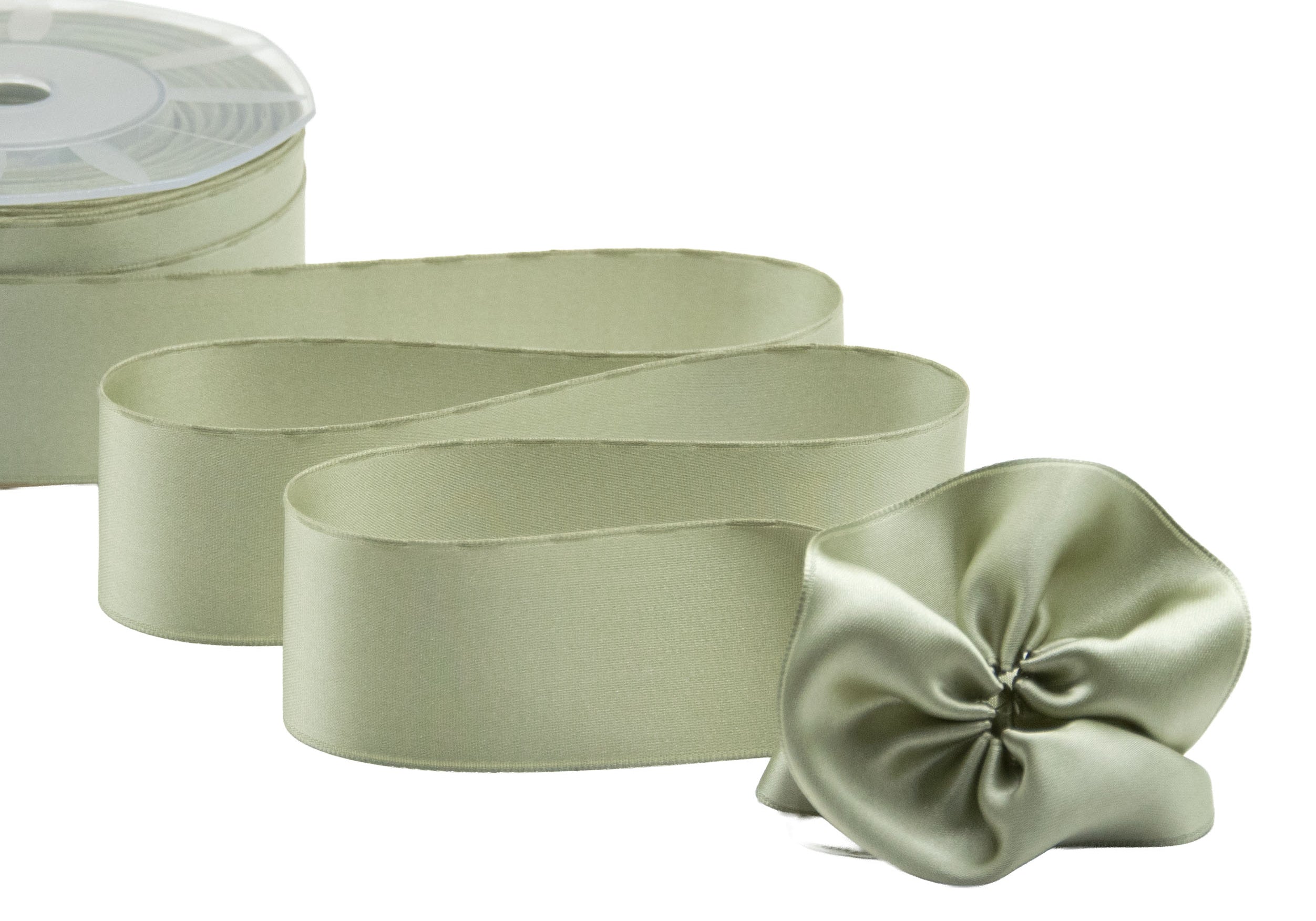 doppio raso tirante laterale 40 mm verde salvia