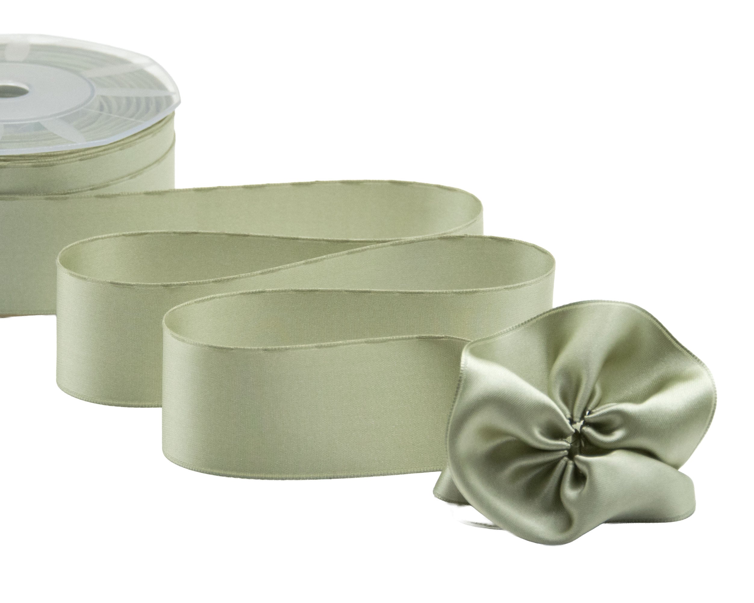 doppio raso tirante laterale 40 mm verde salvia