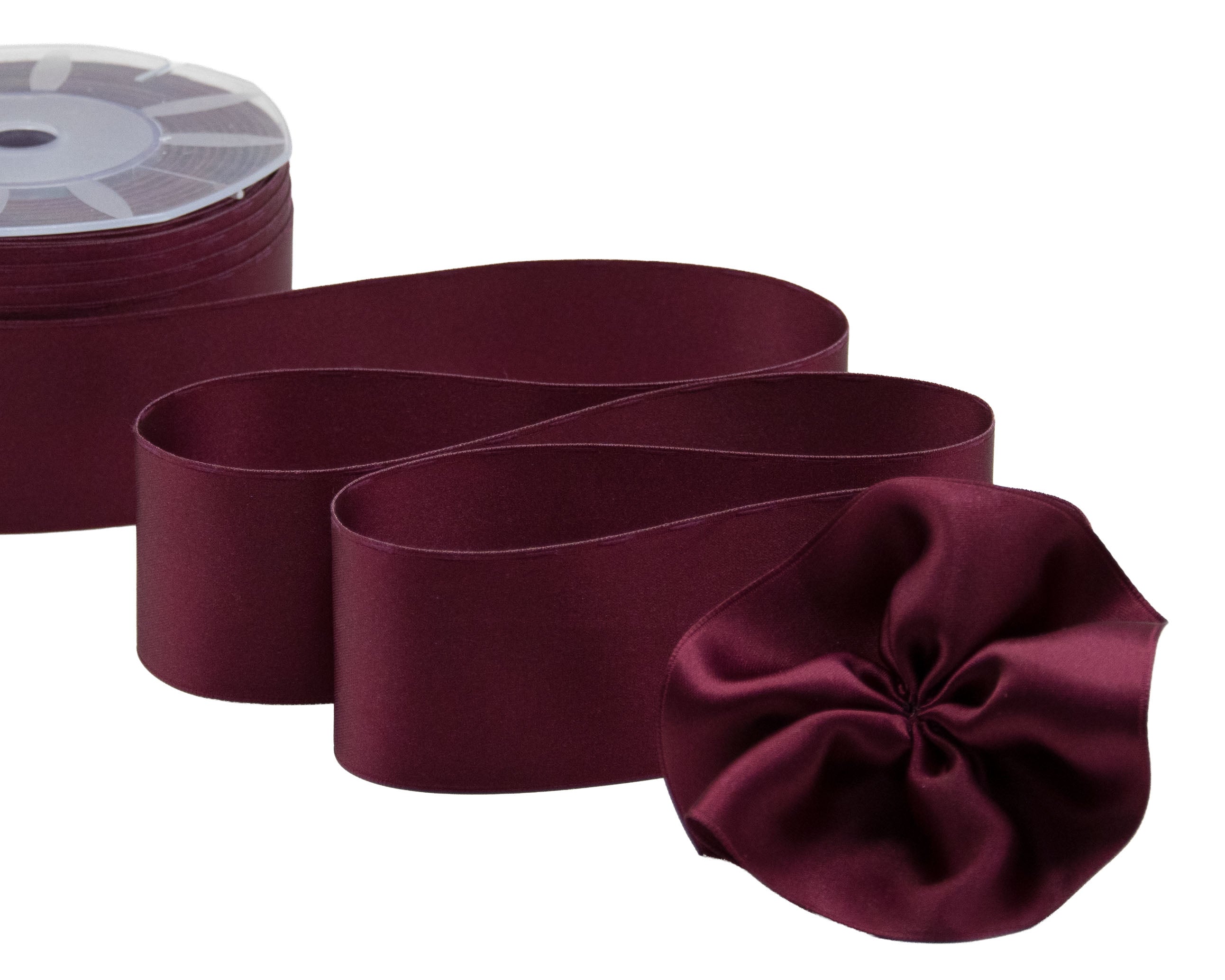 doppio raso tirante laterale 40 mm bordeaux scuro