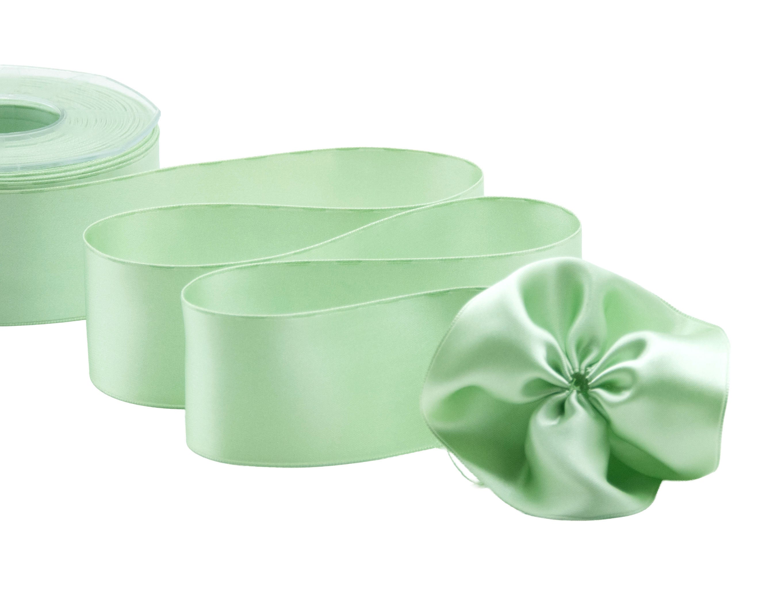 doppio raso tirante laterale 40 mm verde menta