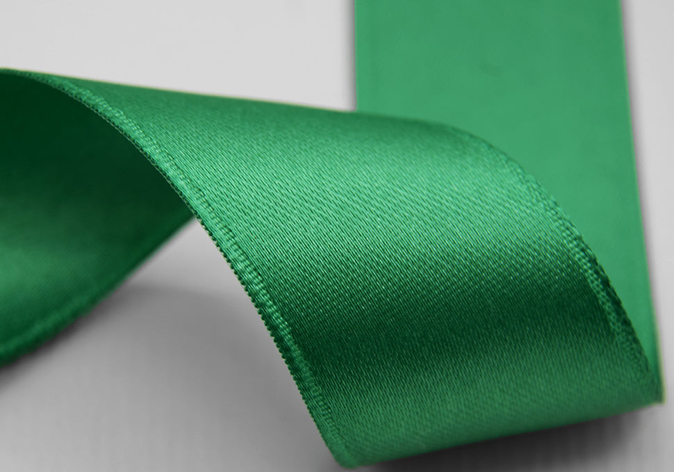 doppio raso tirante laterale 40 mm verde smeraldo
