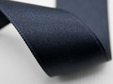 Double Satin 30mm Midnight Blue Side Tie