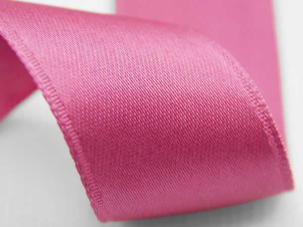 Double Satin 30mm Fuxia Peony Lateral Tie