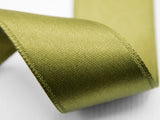Cravate côté vert mousse double satin 50 mm