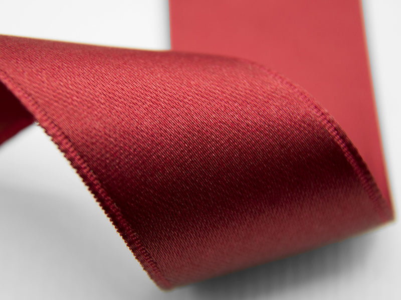 Cravate Latérale Amarante Double Satin 50 mm