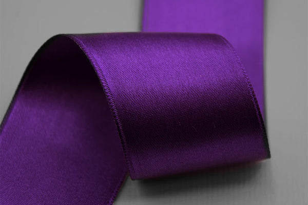 Aubergine double satin 40mm