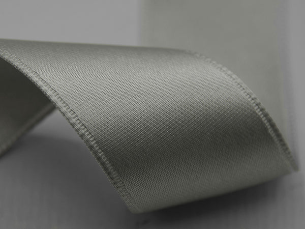 Double Satin 50mm Pearl Grey Side Tie