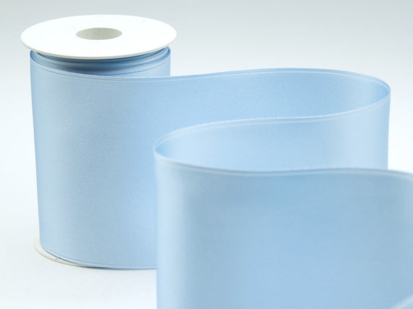 Double Satin 100mm baby blue