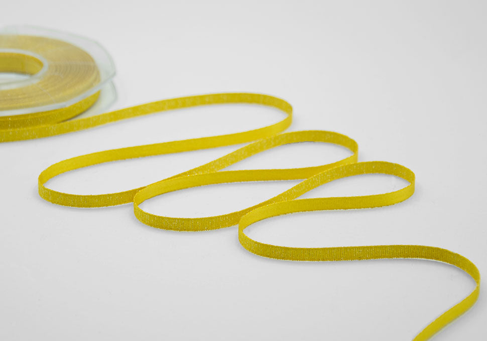 raso boutique lamè 6 mm giallo sole