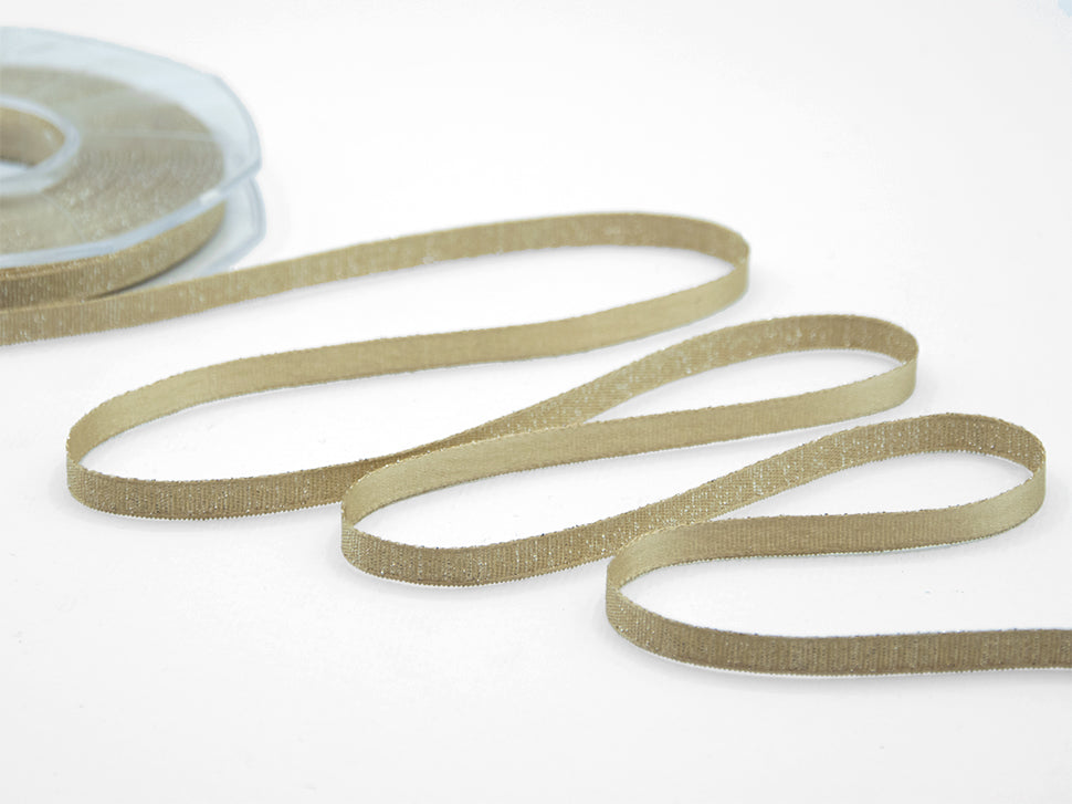 raso boutique lamè 6 mm beige
