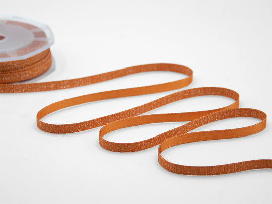 raso boutique lamè 6 mm arancio pesca