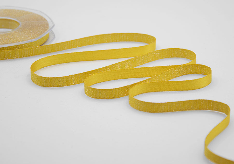 raso boutique lamè 10 mm giallo sole