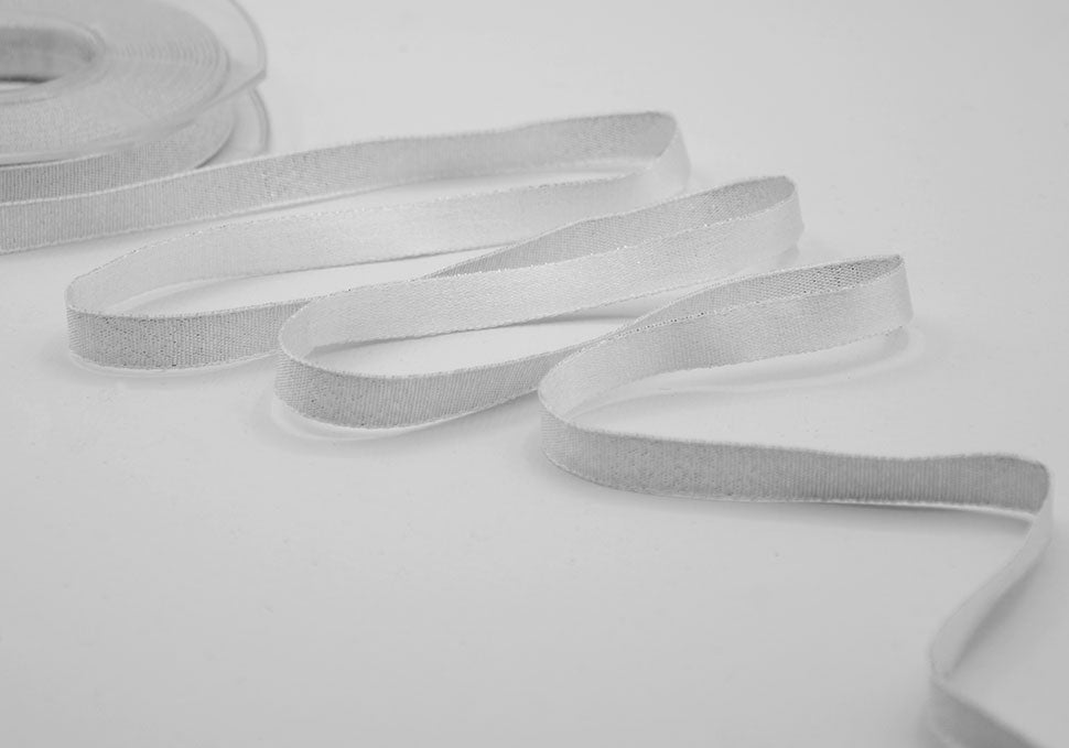 raso boutique lamè 10 mm argento