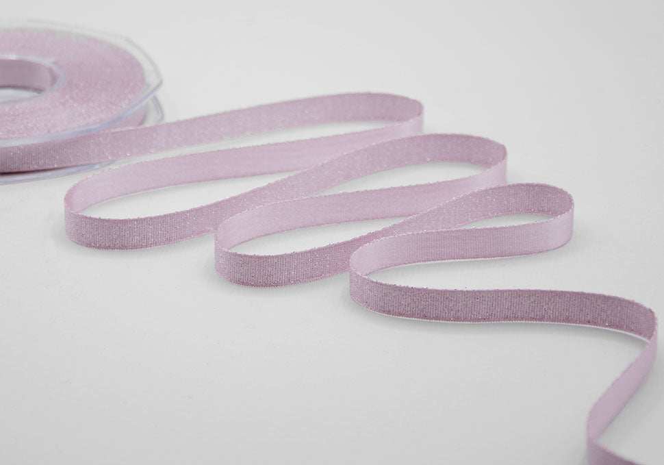 raso boutique lamè 10 mm rosa baby