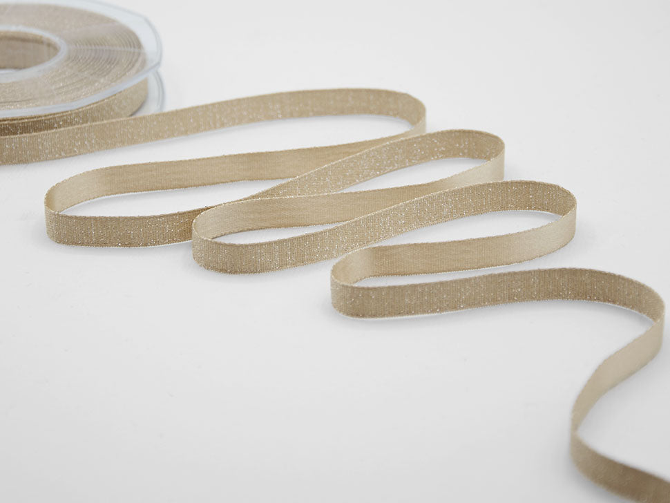 raso boutique lamè 10 mm beige