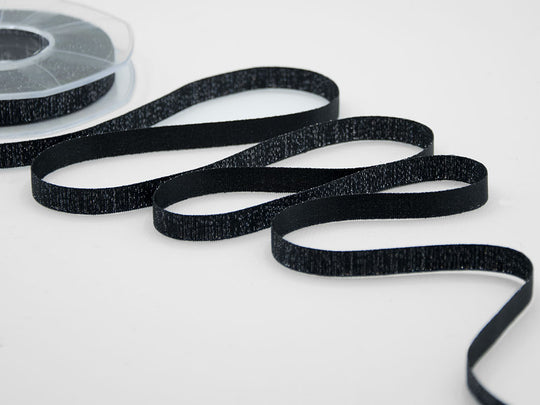 raso boutique lamè 10 mm nero