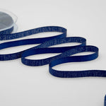 raso boutique lamè 10 mm blu scuro