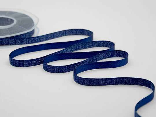 raso boutique lamè 10 mm blu scuro