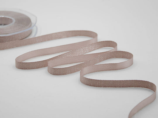 raso boutique lamè 10 mm cipria scuro