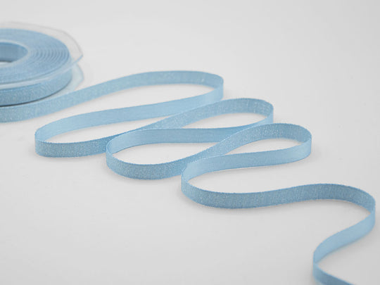 raso boutique lamè 10 mm azzurro baby