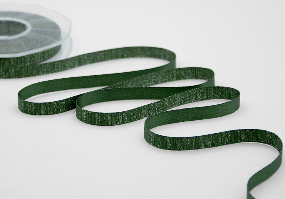 raso boutique lamè 10 mm verde inglese